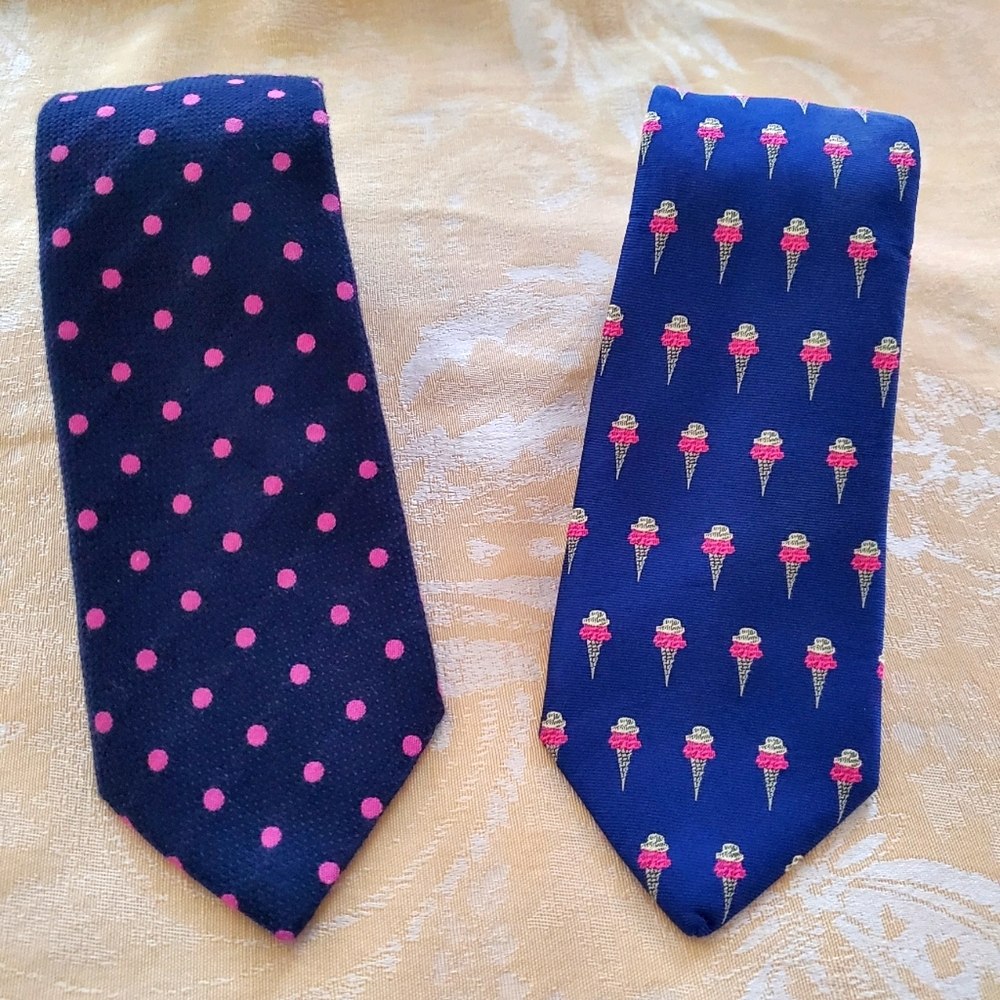 Duo of Thomas PINK Ties